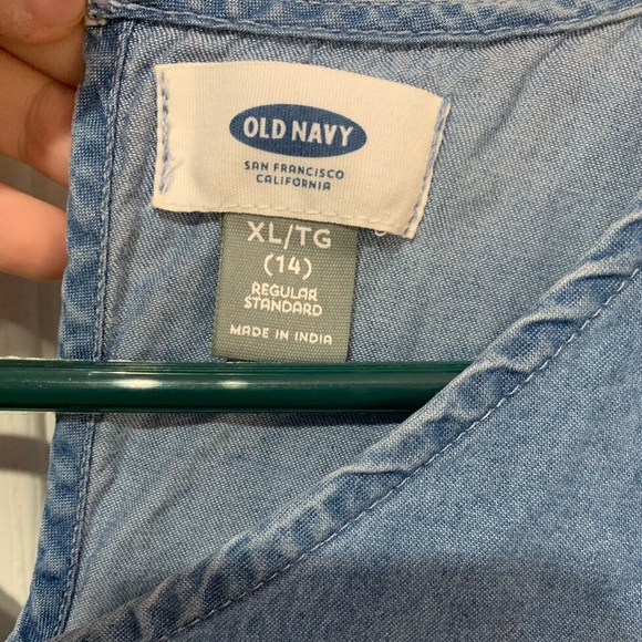 Old Navy Denim Ruffle Dress - Picture 2 of 5